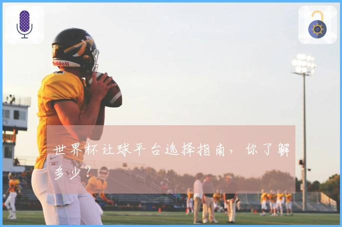 世界杯让球平台选择指南，你了解多少？